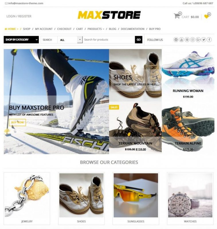 theme wordpress bán hàng miễn phí MaxStore