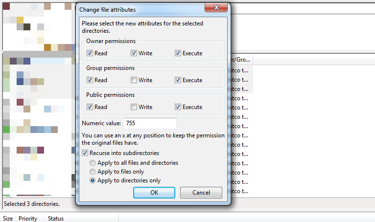 change file attributes