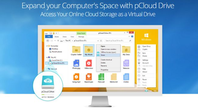 Dịch vụ lưu trữ pCloud