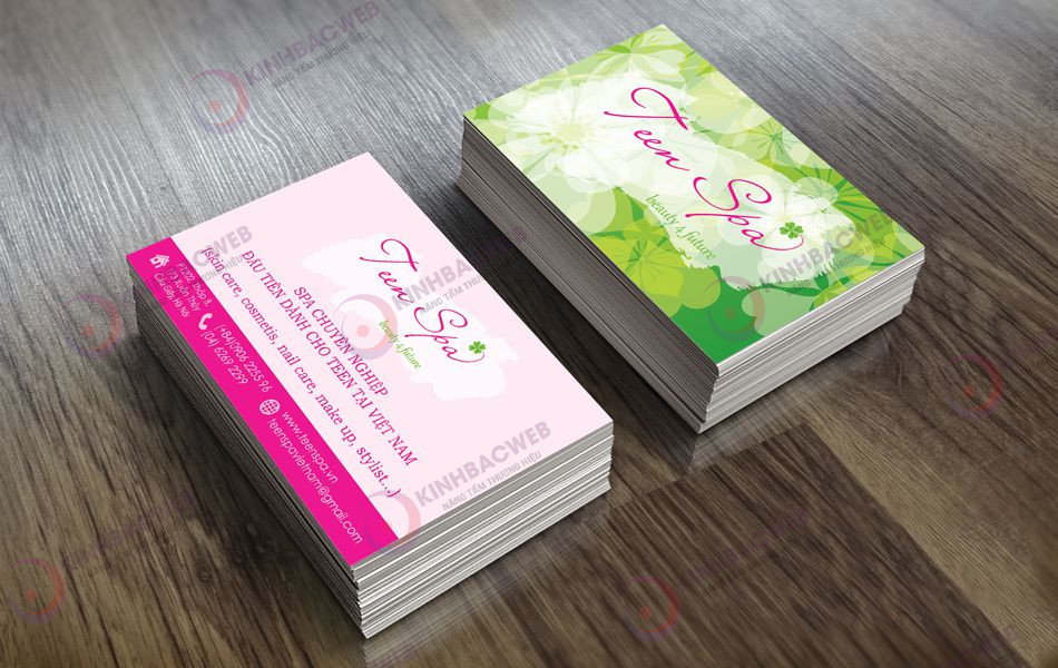 Mẫu thiết kế card visit Spa