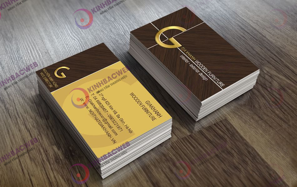 Mẫu card visit đẹp nội thất