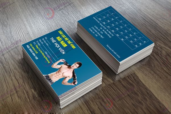 Mẫu card visit đẹp phòng gym