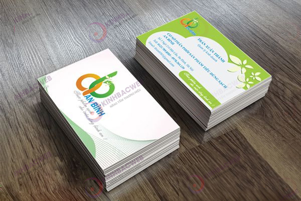 Mẫu card visit thực phẩm sạch