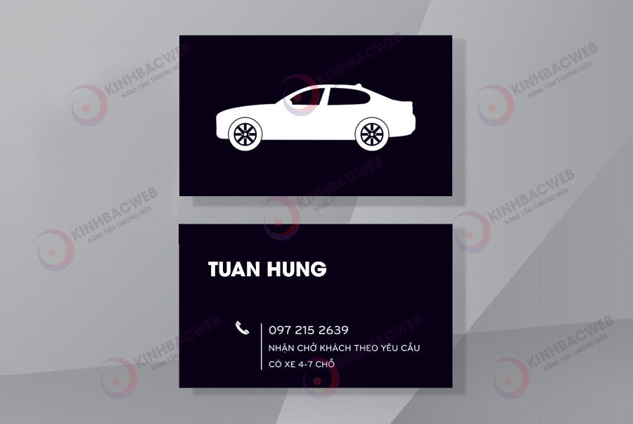 Mẫu card visit cho thuê xe con