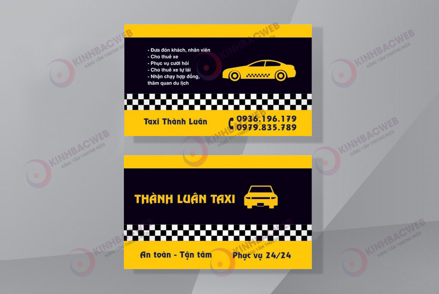 Mẫu card visit taxi gia đình