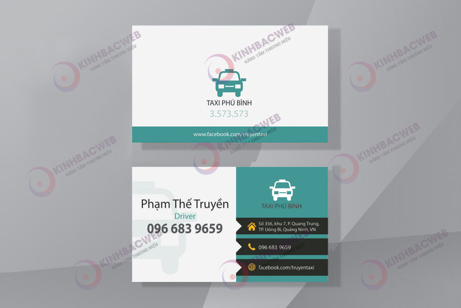 Mẫu card visit taxi Phú Bình