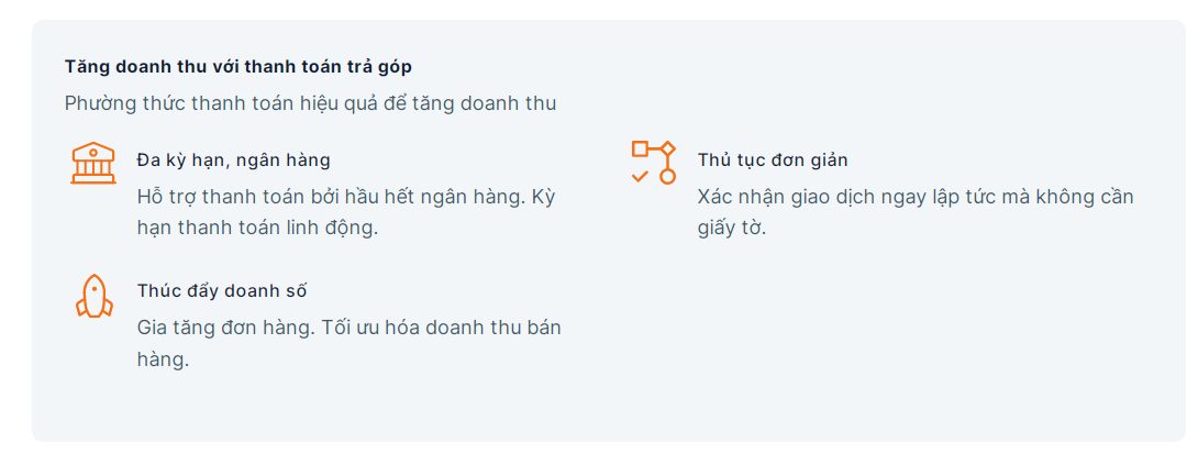 Thanh toán trả góp với Onepay