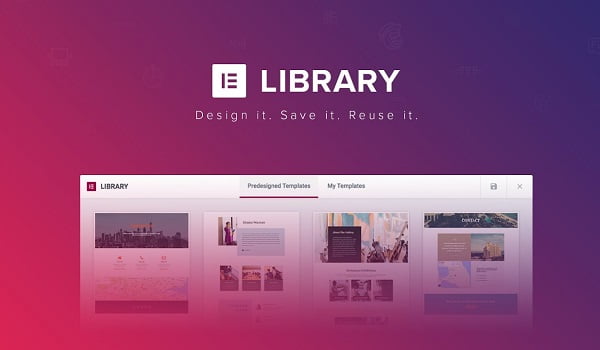 hướng dẫn sử dụng tính năng template library của elementor