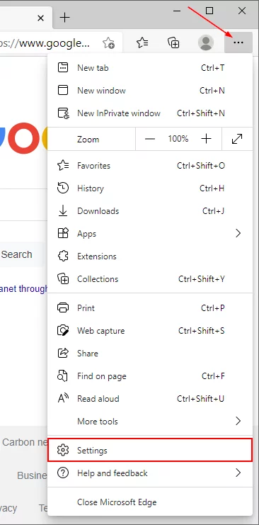 xoa cache microsoft edge