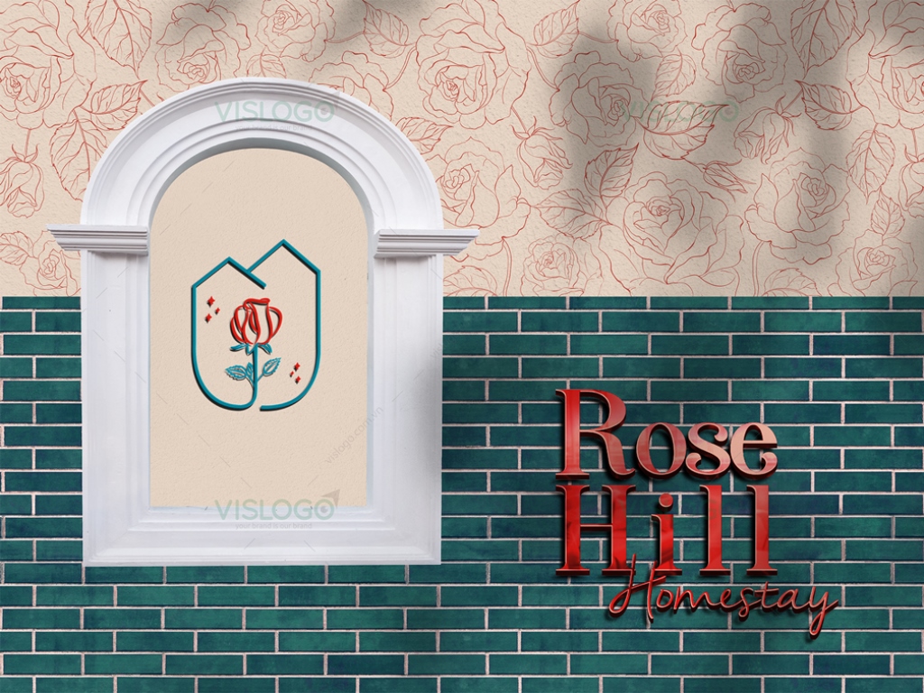 Thiết kế logo, nhận diện thương hiệu Rose Hill Homestay 