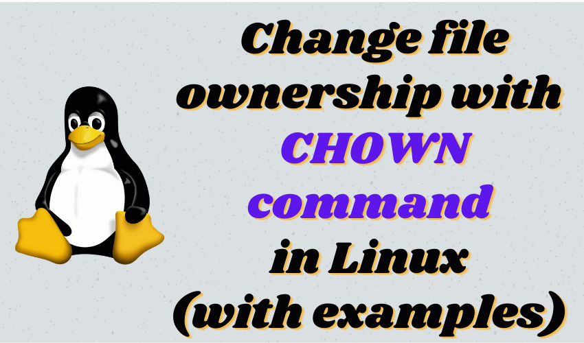 Change file ownership with CHOWN command in Linux (with examples)