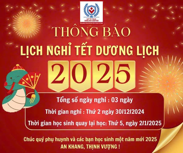 Thông Báo Nghỉ Lễ Tết Dương 2025 (2)