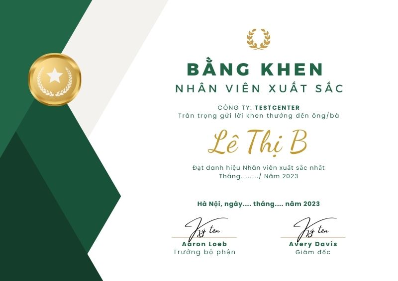 Mẫu bằng khen 06