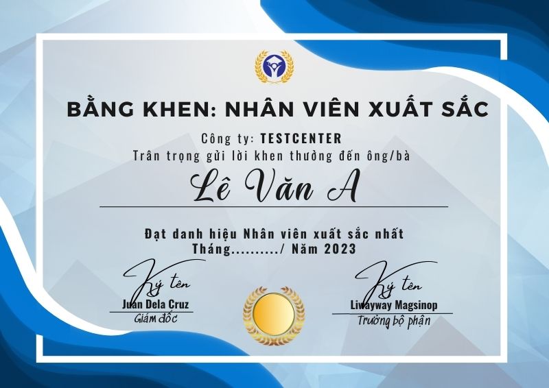 Mẫu bằng khen 10