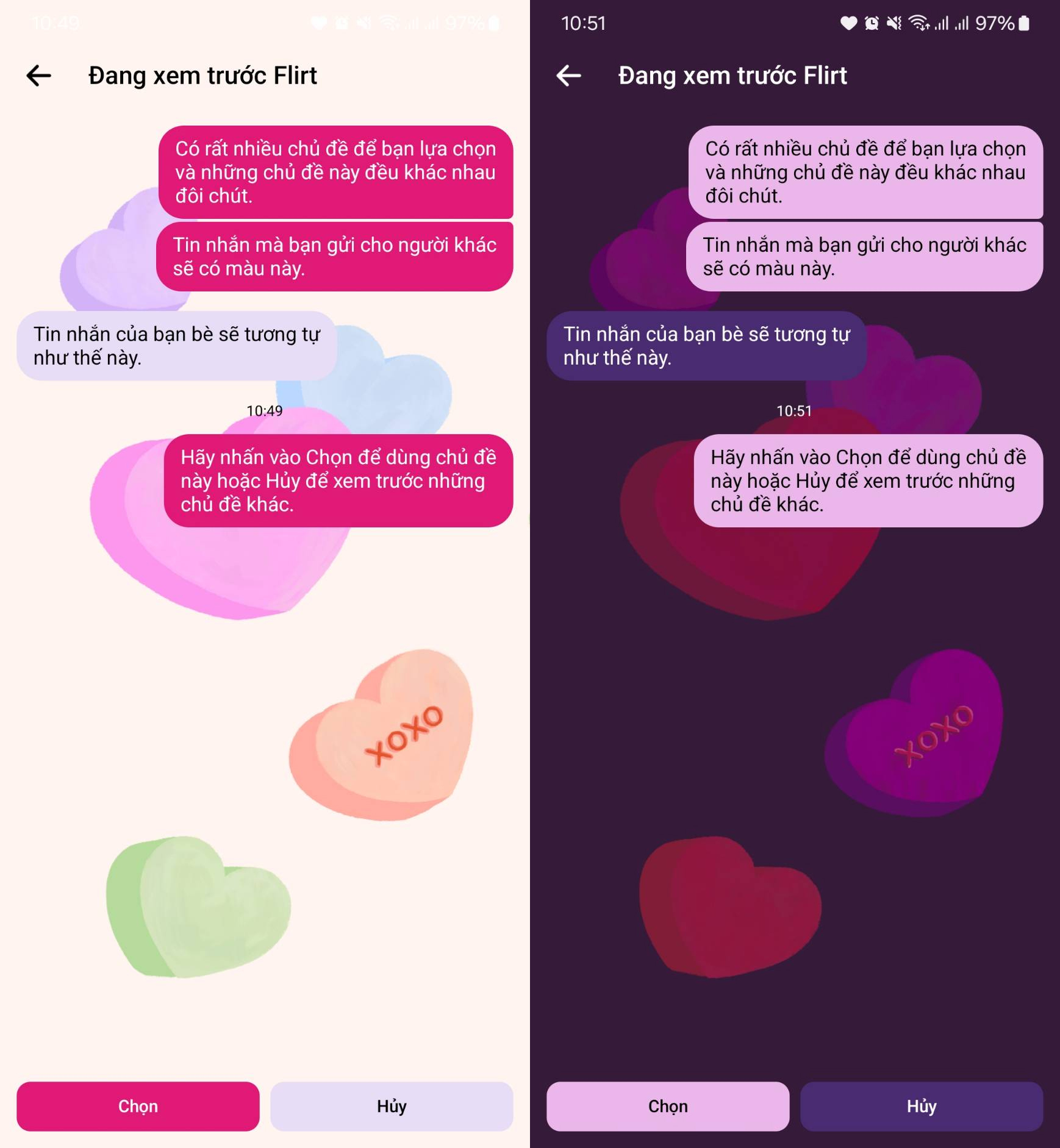 Check ngay Messenger mới cập nhật chủ đề Valentine siêu đẹp