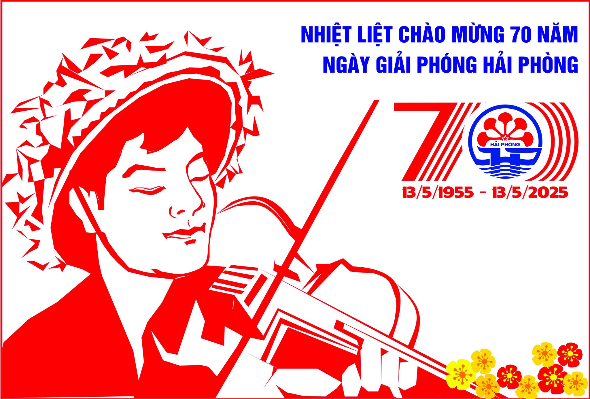 Bộ mẫu Maket tuyên truyền cổ động trực quan chào mừng Kỷ niệm 70 năm Ngày Giải phóng Hải Phòng (13/5/1955 – 13/5/2025) và Lễ hội Hoa Phượng đỏ – Hải Phòng 2025