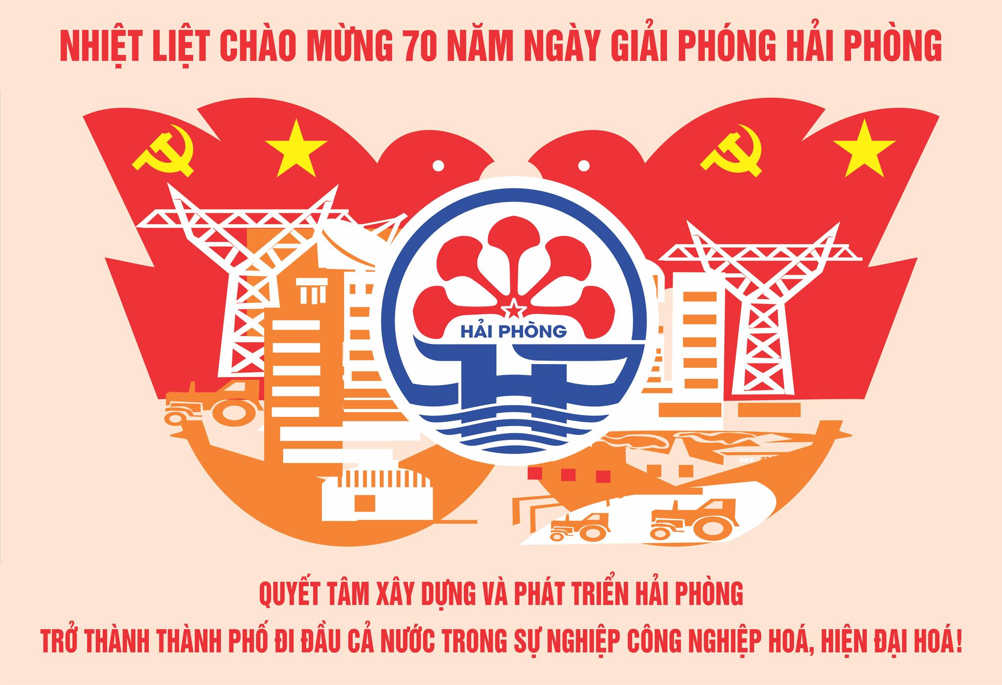 Bộ mẫu Maket tuyên truyền cổ động trực quan chào mừng Kỷ niệm 70 năm Ngày Giải phóng Hải Phòng (13/5/1955 – 13/5/2025) và Lễ hội Hoa Phượng đỏ – Hải Phòng 2025